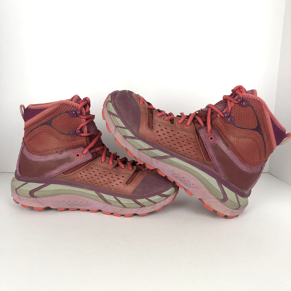 Hoka One One Women's Pink Plum Trail Running Boots - Picture 9 of 13